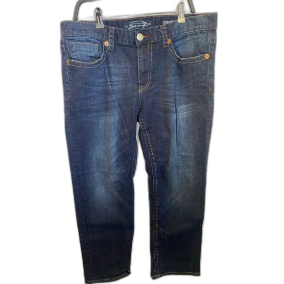 Seven7 Straight Dark Wash Jeans Size 36x30 Great Condition! - Picture 3 of 7